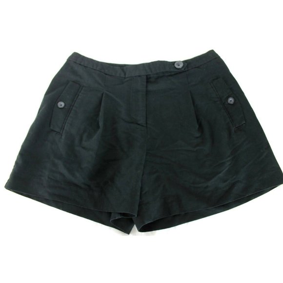 Ann Taylor LOFT Shorts size 4 Womens Black 30x5 Dressy Casual Pleated - Picture 1 of 3